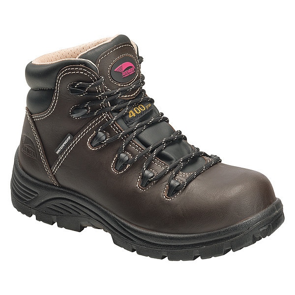 Avenger Safety Footwear Women's 6 in Composite Toe 6-Inch Work Boot, Brown, 6 1/2, W, A7130 - A7130