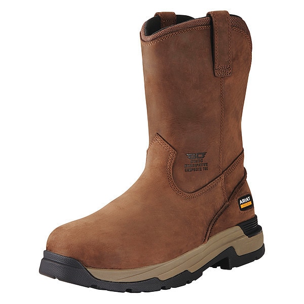 Ariat Men's Wellington Boot, 10, Composite Toe, 10 in H, Oily Distressed Brown, 10020094 - 10020094