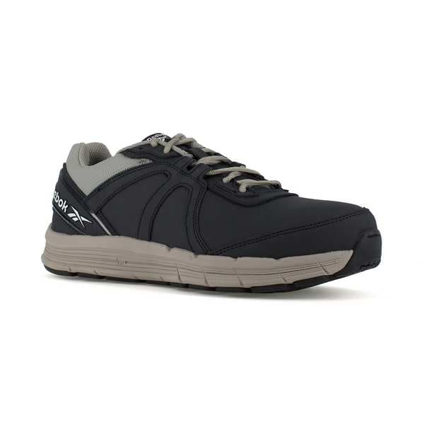 Reebok Men's Athletic Shoe, Steel Toe, Leather Upper, Rubber Outsole, Lace Up, Navy, 9 M - RB3502