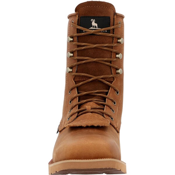 Rocky Waterproof Western Boot, 7.5 M, Leather, 8 in H, Cognac - RKW0436