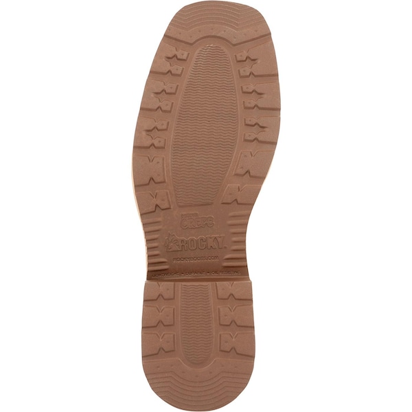 Rocky Waterproof Western Boot, 7.5 M, Leather, 8 in H, Cognac - RKW0436