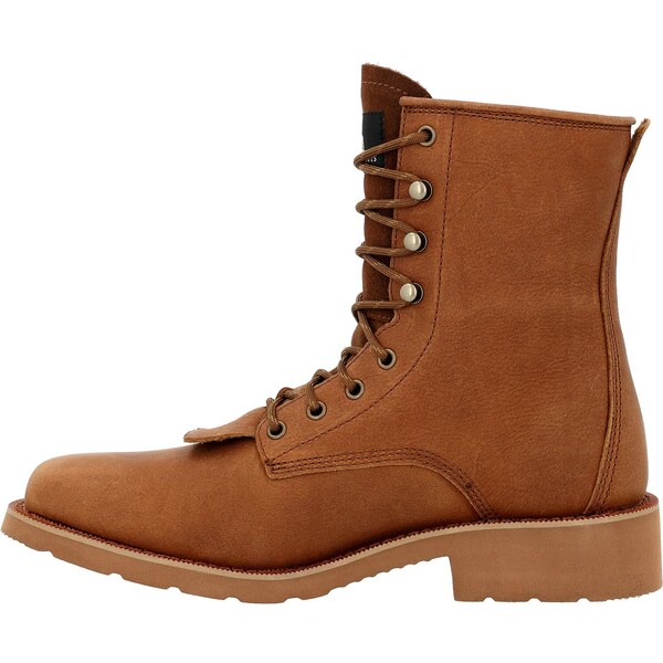 Rocky Waterproof Western Boot, 7.5 M, Leather, 8 in H, Cognac - RKW0436