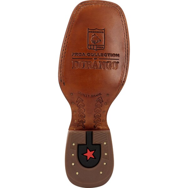 Durango Western Boot, 7.5 W, Leather, 13 in H, Whiskey Tobacco/Aqua - DDB0467