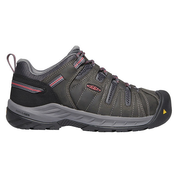 Keen Women's Hiker Shoe, Steel Toe, Leather, Mesh Upper, Rubber Outsole, Lace Up, Magnet/Rose, 9 1/2 W - 1023232