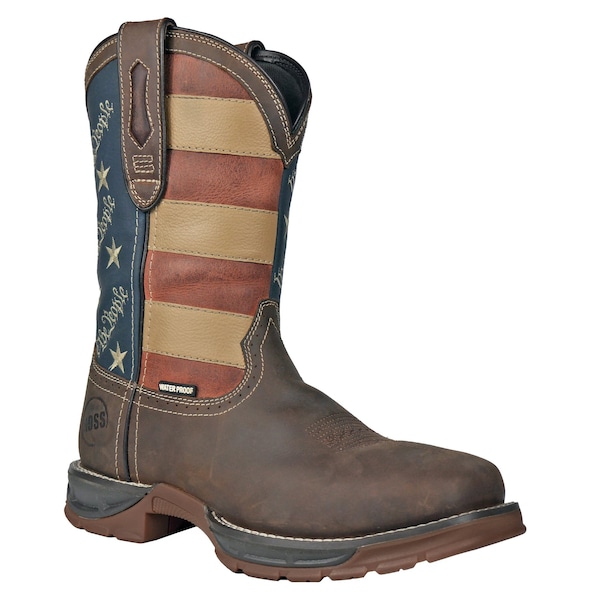 Hoss Boot Co We The People Western Cowboy Work Boot, Brown, 11.5 D, D - 94021