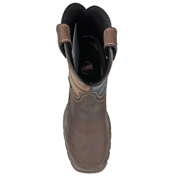 Hoss Boot Co We The People Western Cowboy Work Boot, Brown, 11.5 D, D - 94021