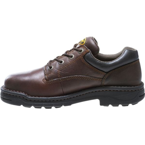 Wolverine Men's Oxford Shoe, Steel Toe, Leather Upper, Polyurethane Outsole, Lace Up, Brown, 8 1/2 M - W04373