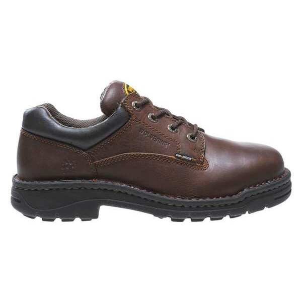Wolverine Men's Oxford Shoe, Steel Toe, Leather Upper, Polyurethane Outsole, Lace Up, Brown, 8 1/2 M - W04373