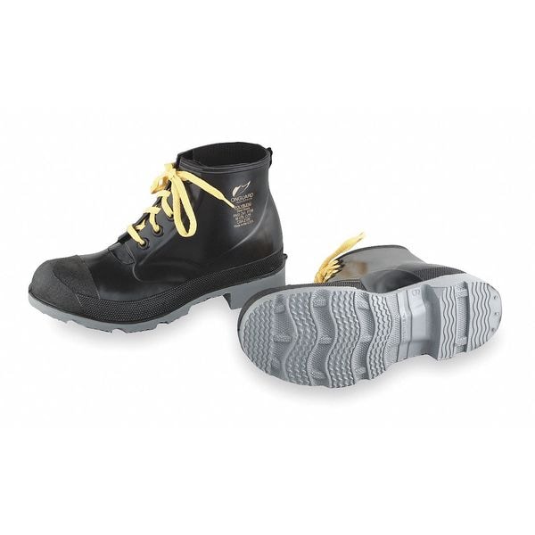 Dunlop Men's Rubber Boot, 7 Steel Toe, 6" H, Black, 8610433 - 8610433