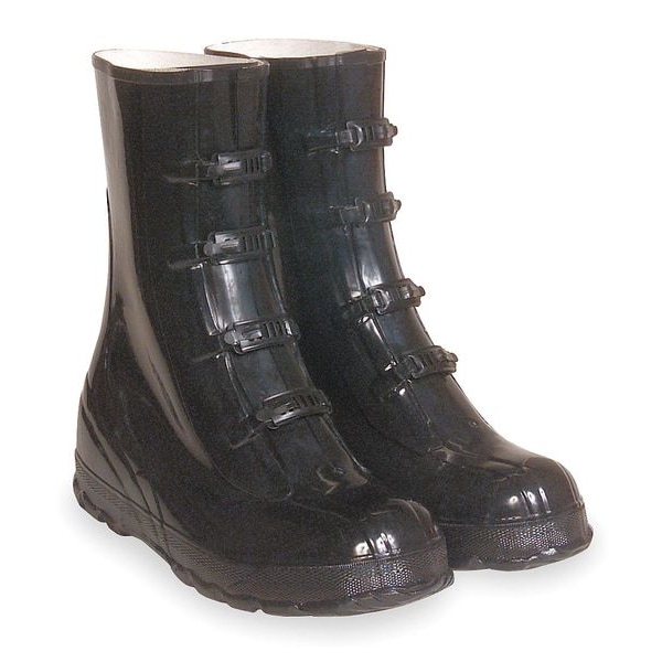 Zoro Select Overboots, Plain Toe, Rubber, 12 in Height, Buckles, Chevron Sole, Black, 12 (Formerly Talon Trax) - 6AJ13