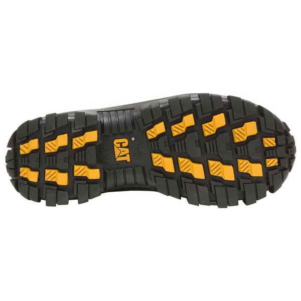 Cat Footwear Men's Hiker Shoe, Steel Toe, Leather, Mesh Upper, Rubber Outsole, Lace Up, Black, 10 W - P91274