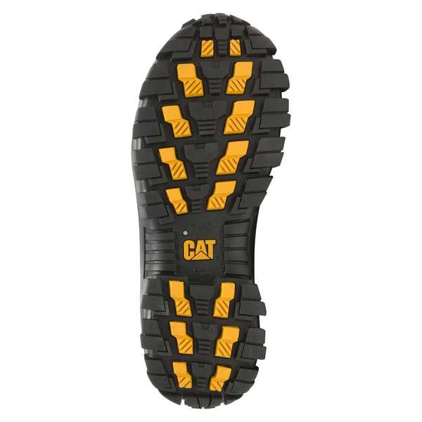 Cat Footwear Men's Hiker Shoe, Steel Toe, Leather, Mesh Upper, Rubber Outsole, Lace Up, Black, 10 W - P91274