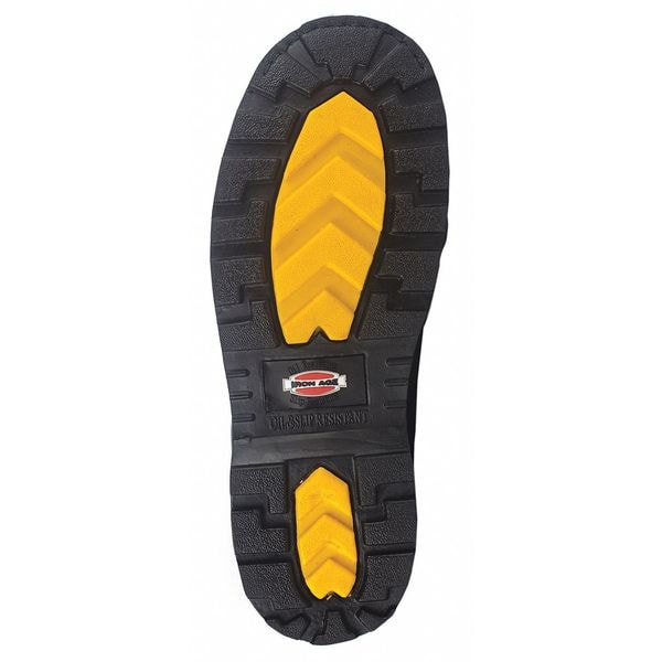 Iron Age Men's 6-Inch Work Boot, 10 M, Steel Toe, 6 in H, Black, IA5016 - IA5016