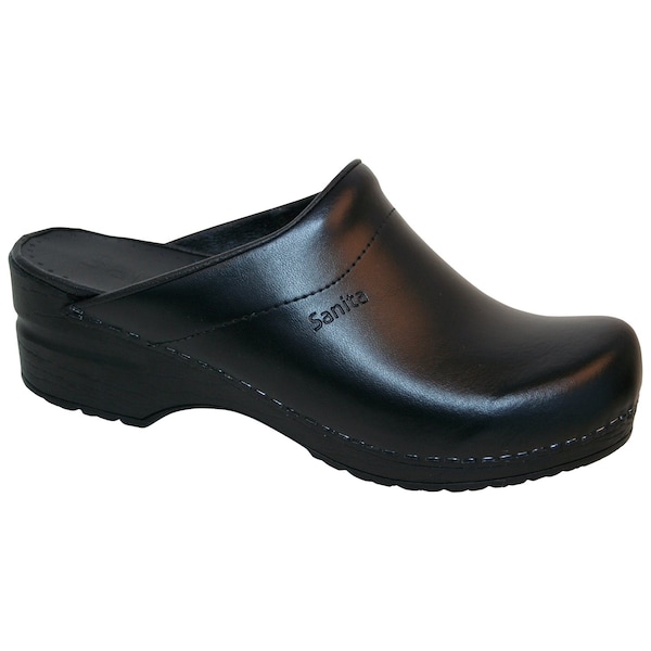 Sanita KARL PU Men's Open Back Clog in Black, Size 10.5-11, PR - 1500050-002-45