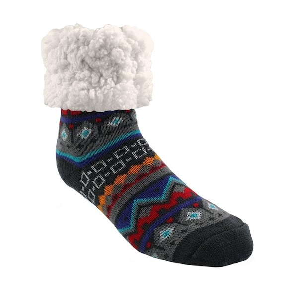 Pudus Unisex Classic Nordic One Size Fits Most Slipper Socks Gray - NOR-GRY-C