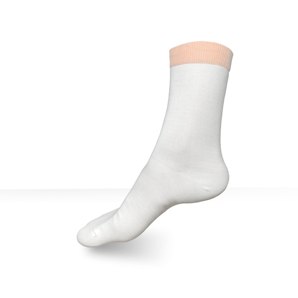 Pure Comfort Pure Comfort Cleanroom Socks White, 100% Polyester, Size Medium, 200 pair/PK - CRS-L-M