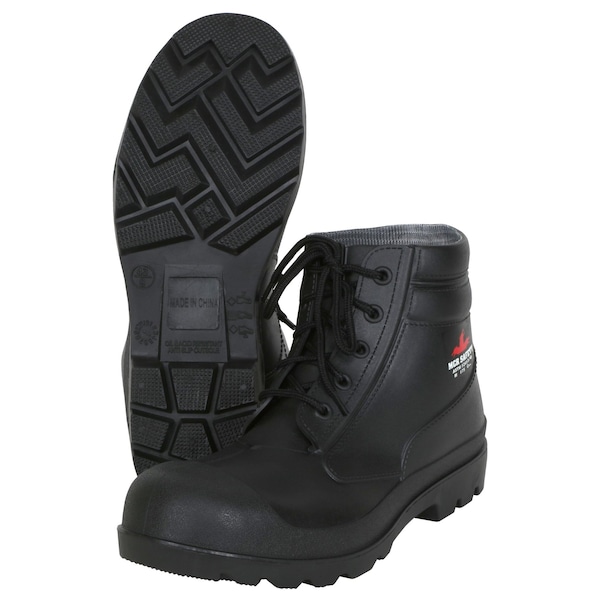 Mcr Safety Garments, 6'' PVC Boot, Blk, Steel Toe, Lace-Up 13 - BPB6S13