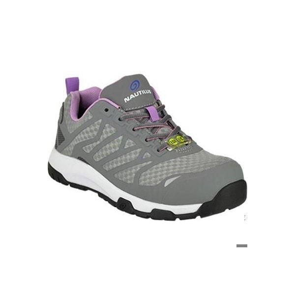 Nautilus Safety Footwear Women's Athletic Work Shoe, 11, Composite Toe, 3 in H, Gray, N2489 - N2489
