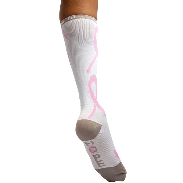 Zayaan Health Ribbon Compression Socks, White/Pink, PR - BLZH-CSRS-5WP