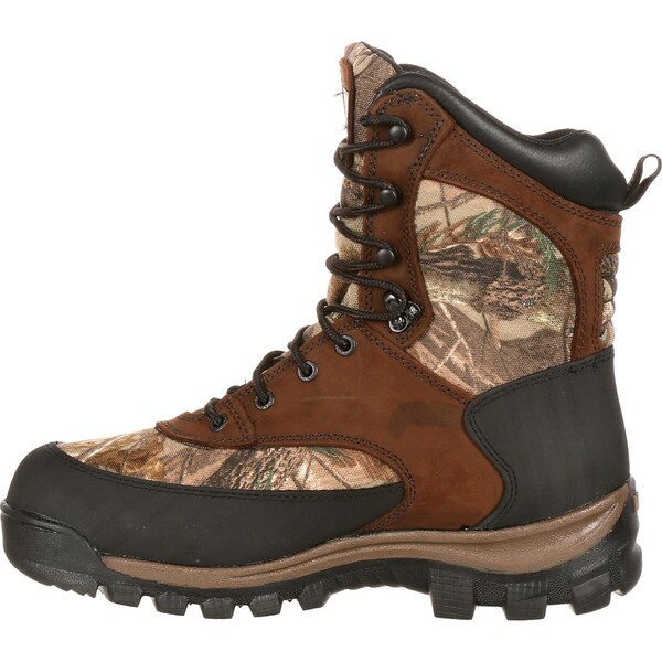 Rocky Core, Men's Waterproof Insulated Outdoor Boot, 11 W, Leather, Nylon, 8 in Height, Brown RealTree AP - FQ0004754