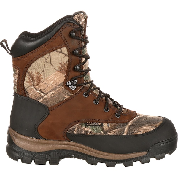 Rocky Core, Men's Waterproof Insulated Outdoor Boot, 11 W, Leather, Nylon, 8 in Height, Brown RealTree AP - FQ0004754