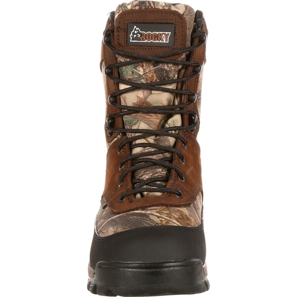 Rocky Core, Men's Waterproof Insulated Outdoor Boot, 11 W, Leather, Nylon, 8 in Height, Brown RealTree AP - FQ0004754