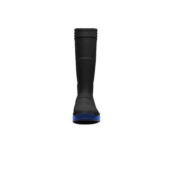 Shoes For Crews Unisex Sentinel Tall Rubber Boots, Plain Toe, 14.5 in Height, Black/Blue, 12 - 63610
