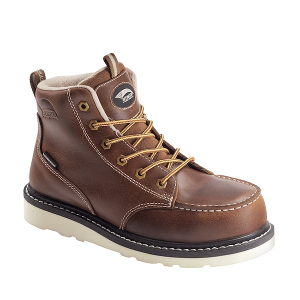 Avenger Safety Footwear Women's Carbon Nano-Fiber Toe Wedge Work Boot, Tobacco, 6, Wide, A7551 - A7551-6W
