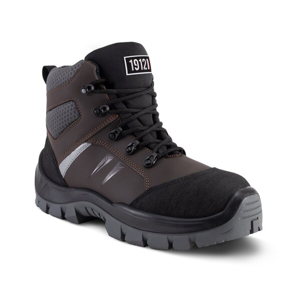 Gaston Mille Men's 6 in Fiberglass Toe Safety Shoe, Brown/Black, 7, W - PHMO3-7