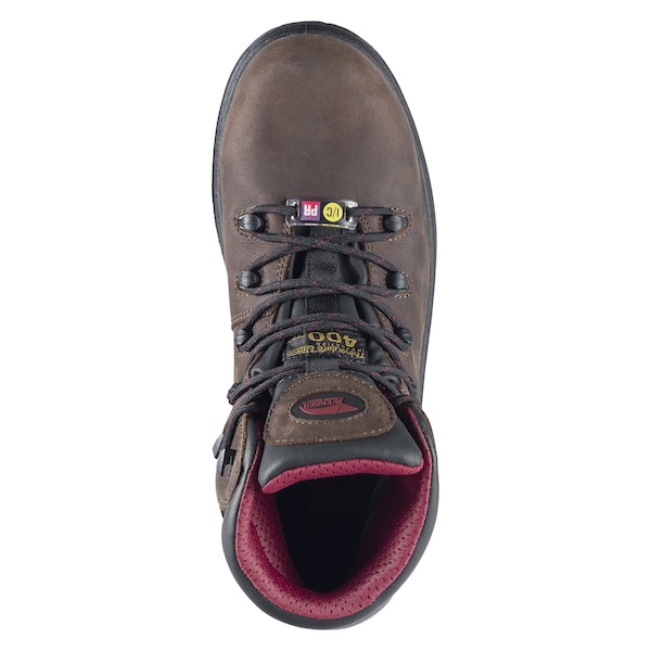 Avenger Safety Footwear Men Composite Toe FRAMER CT, MENS PR, Brown, 8, Wide - A7228-8W