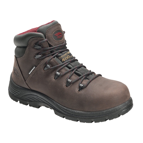 Avenger Safety Footwear Men Composite Toe FRAMER CT, MENS PR, Brown, 8, Wide - A7228-8W