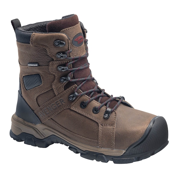 Avenger Safety Footwear Men's Aluminum Toe RIPSAW 8" AT, MENS PR, Brown, 10, Medium, A7333 - A7333-10M