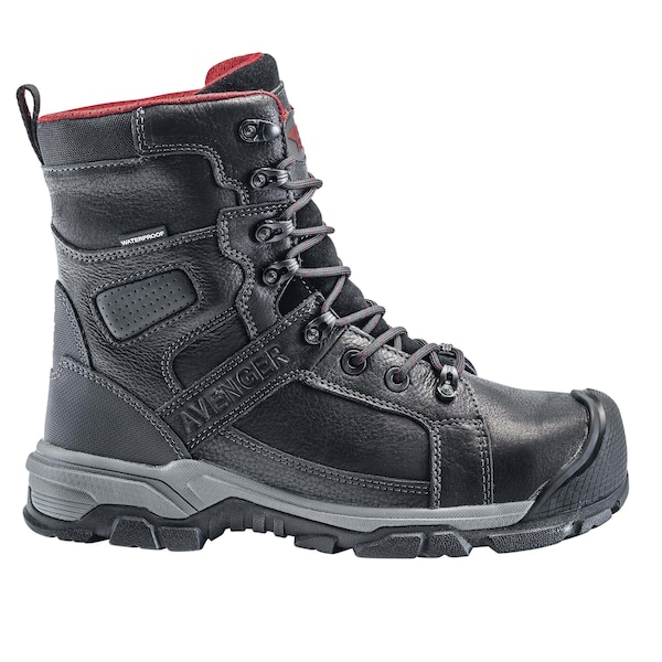 Avenger Safety Footwear Men's Aluminum Toe RIPSAW 8" AT, MENS PR, Black, 13, Wide, A7335 - A7335-13W