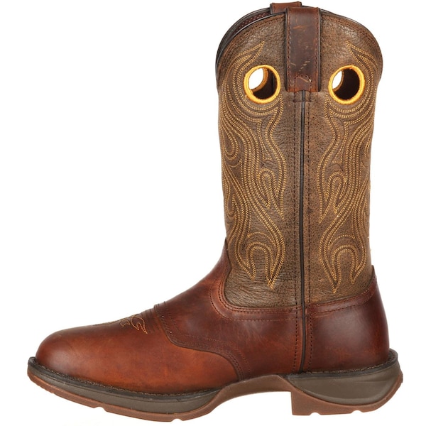 Durango Men's Western Boot, 10.5 D, Leather, 12 in H, Sunset Velocity/Trail Brown - DB5468