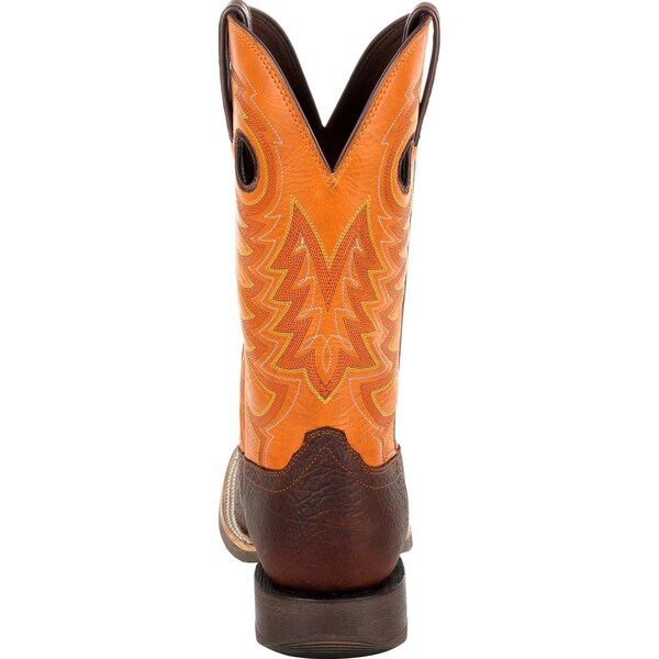 Durango Men's Western Boot, 15 M, Leather, 12 in H, Bay Brown/Monarch Orange - DDB0230