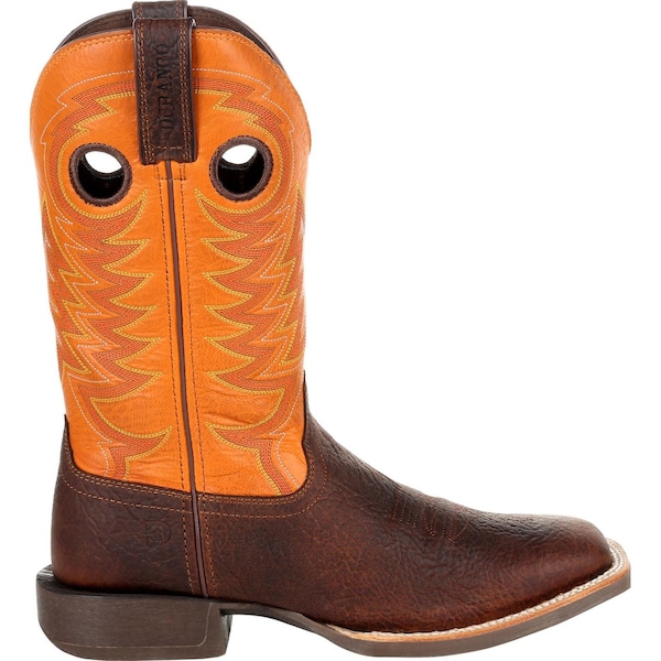 Durango Men's Western Boot, 15 M, Leather, 12 in H, Bay Brown/Monarch Orange - DDB0230