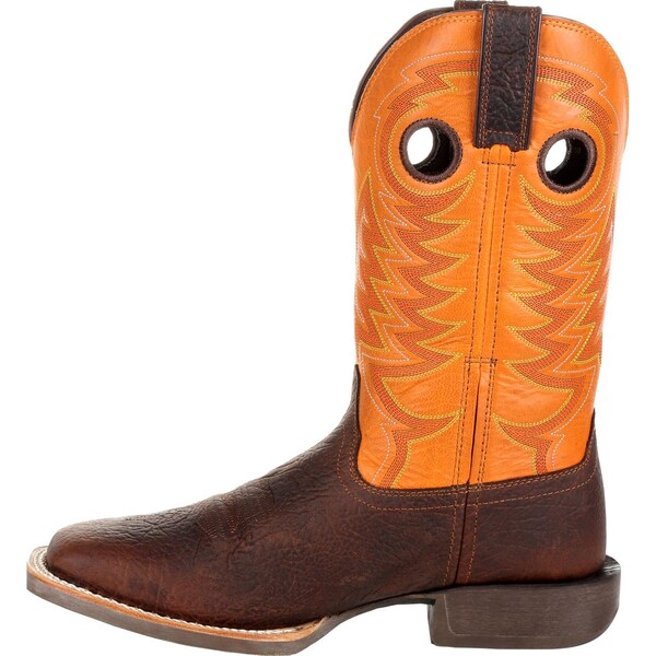 Durango Men's Western Boot, 15 M, Leather, 12 in H, Bay Brown/Monarch Orange - DDB0230