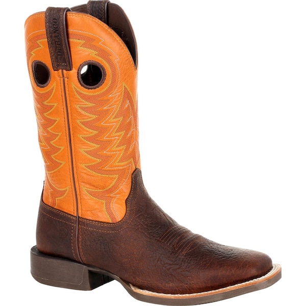 Durango Men's Western Boot, 15 M, Leather, 12 in H, Bay Brown/Monarch Orange - DDB0230