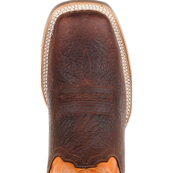 Durango Men's Western Boot, 15 M, Leather, 12 in H, Bay Brown/Monarch Orange - DDB0230