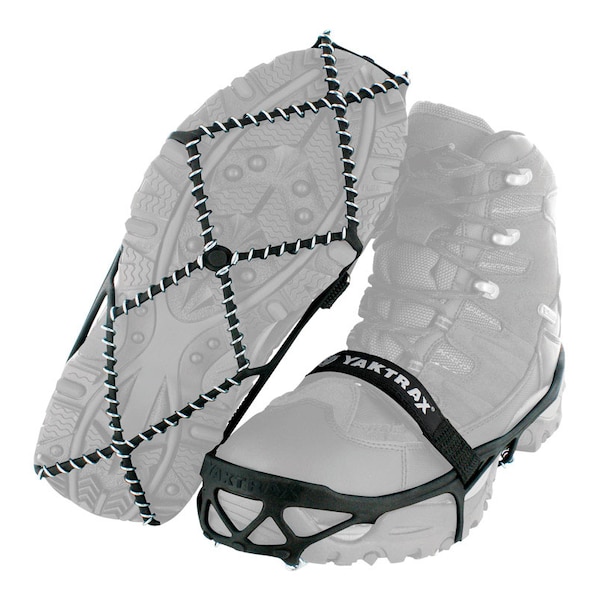 Yaktrax Yaktrax Pro Unisex Rubber/Steel Snow and Ice Traction Black S Waterproof 1 pair - 08609