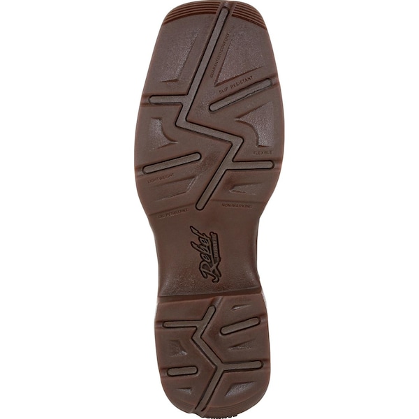 Durango Men's Western Boot, 7.5 M, Leather, 12 in H, Brown/Army Green - DDB0313