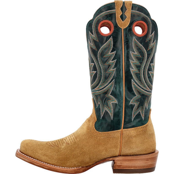 Durango Western Boot, 8.5 W, Leather, 13 in H, Goldenrod/Deep Teal - DDB0465