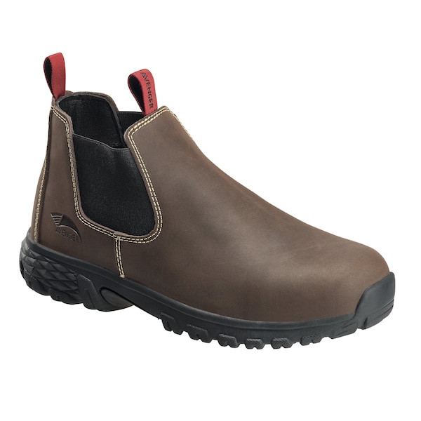 Avenger Safety Footwear Men Aluminum Toe FLIGHT ROMEO AT, MENS PR, Brown, 8, Wide - A7114-8W