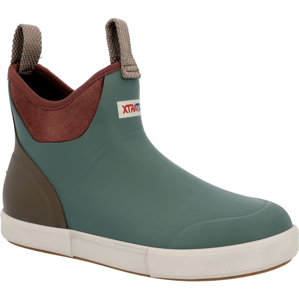 Xtratuf Women's Ankle Deck Boot, 11 M, Leather, 6 in H, Green - XWABV301