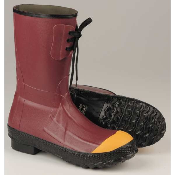 Lacrosse Men's Rubber Boot, 10 Steel Toe, 12" H, Red, 223120 - 00223120-10
