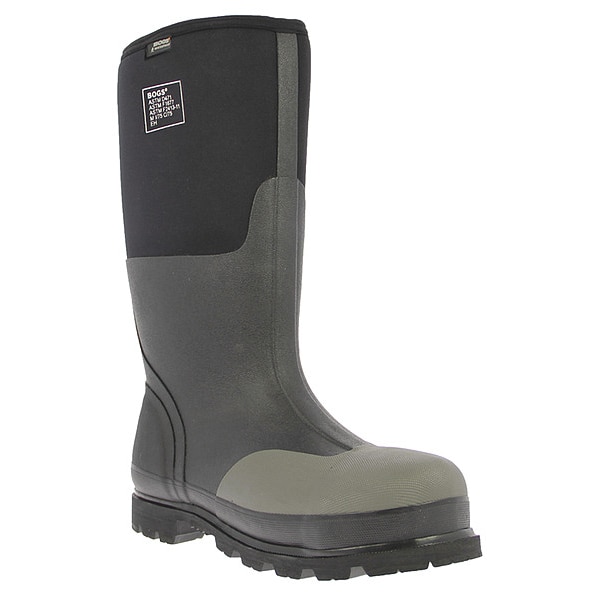 Bogs Footwear Men's Rubber Boot, 15 Steel Toe, 16" H, Black, 69172 - 69172-001 M 15