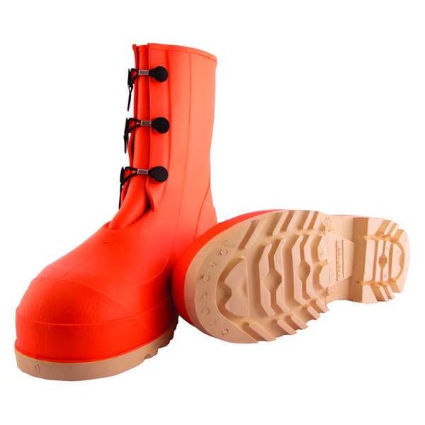 Tingley Men's Mid Rubber Boots, 12 Steel Toe, 11" H, Orange, 82330 - 82330