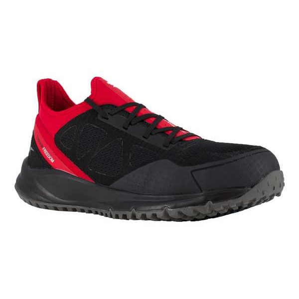 Reebok Men's Athletic Shoe, Steel Toe, Mesh, Fabric Upper, Rubber Outsole, Lace Up, Black, 11 1/2 M - RB4093