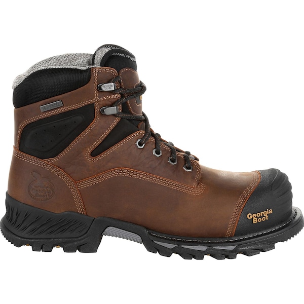 Georgia Boot Rumbler, Men's Composite Toe Work Boot, Black/Brown, 8, M, GB00284 - GB00284