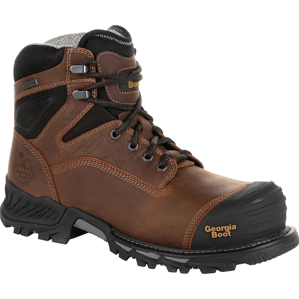 Georgia Boot Rumbler, Men's Composite Toe Work Boot, Black/Brown, 8, M, GB00284 - GB00284